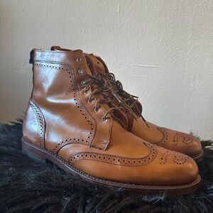 Edmond Allen Classic Brown Leather Brogue Boots